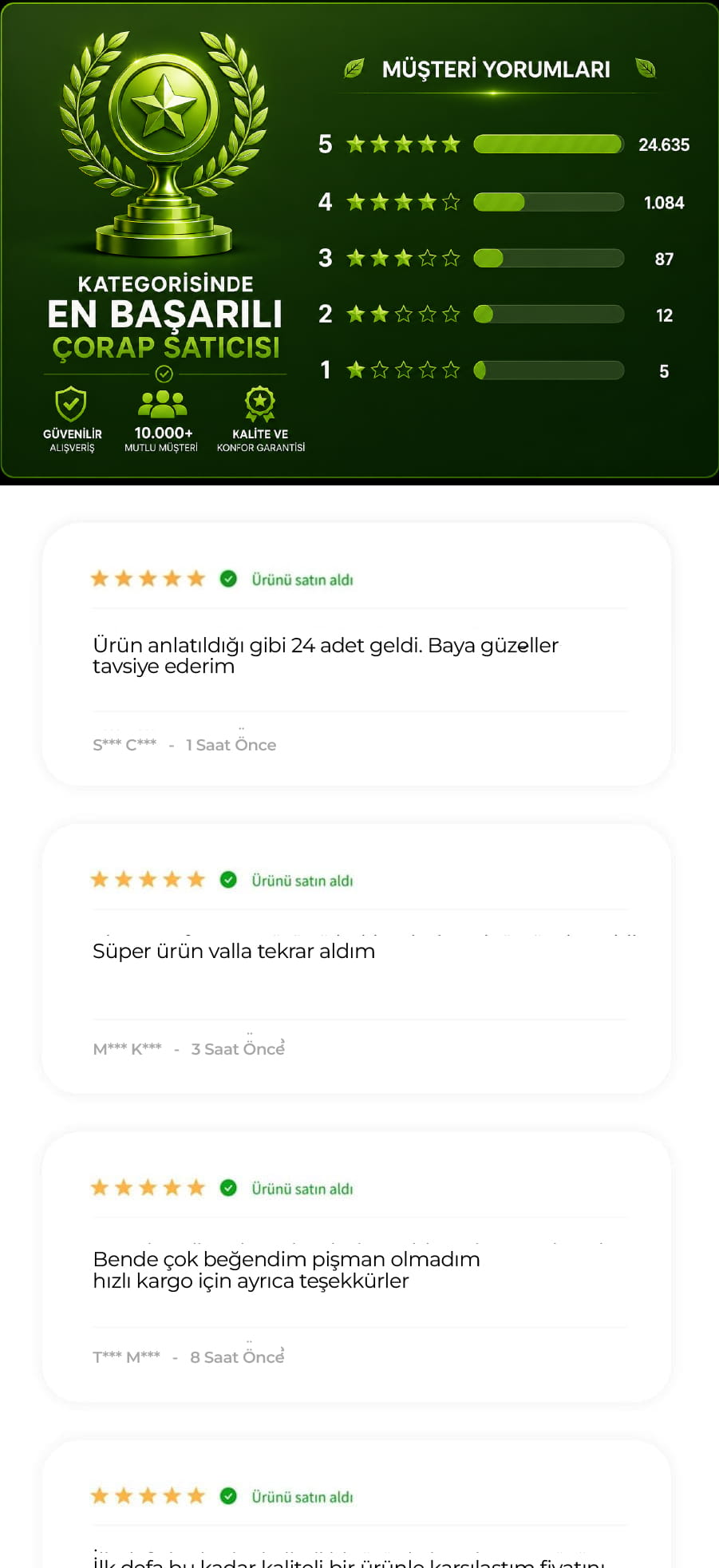 Konfor Çorap set içeriği ve kampanya bilgisi